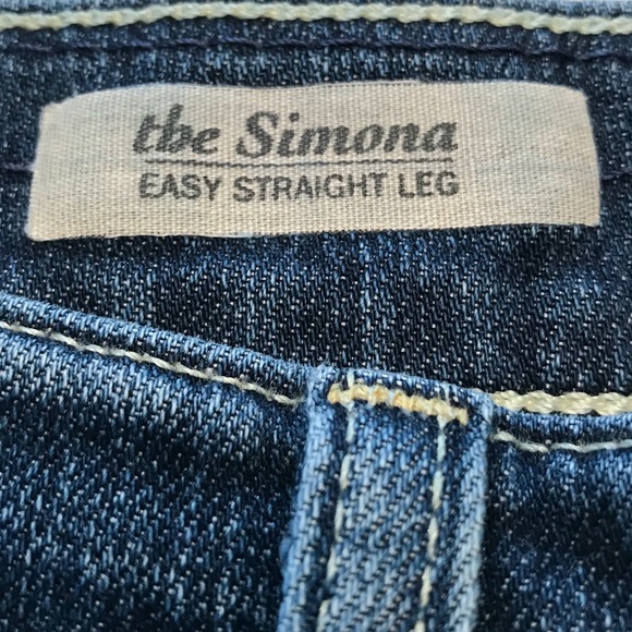 AG Simona Easy straight Leg Blue Jeans Size 27R - Picture 5 of 8